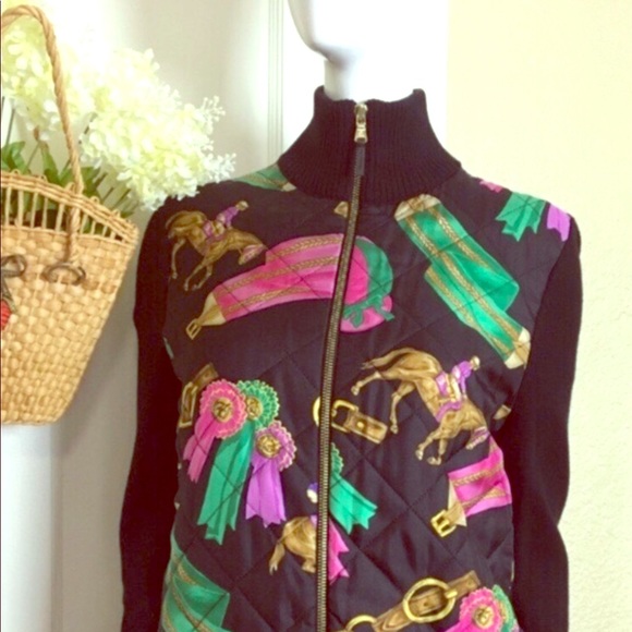 Ralph Lauren Sweaters - Ralph Lauren Equestrian Print Sweater Jockey